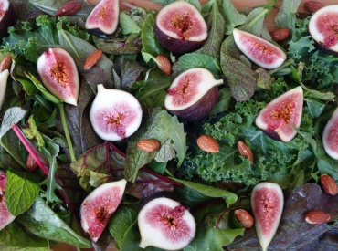 Salted caramel Almond, Fig and Green Leafy Salad